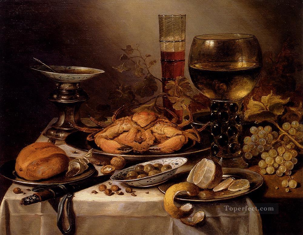 Banquet Still Life With A Crab On A Silver Platter Pieter Claesz Oil Paintings
